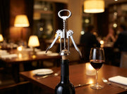 Tire-bouchon Pedrini à double levier chromé avec coupe-capsule